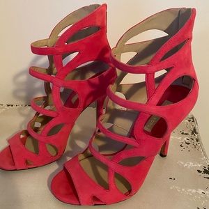Michael Kors pink suede heels